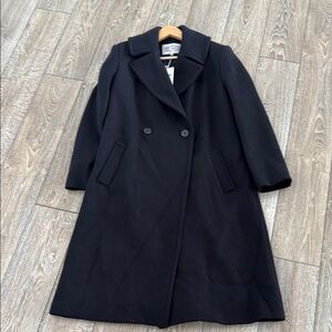 Elegant Black Double-Breasted Coat